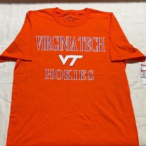 Official Virginia Tech Hokies T-Shirt - Orange Arch Logo NWT